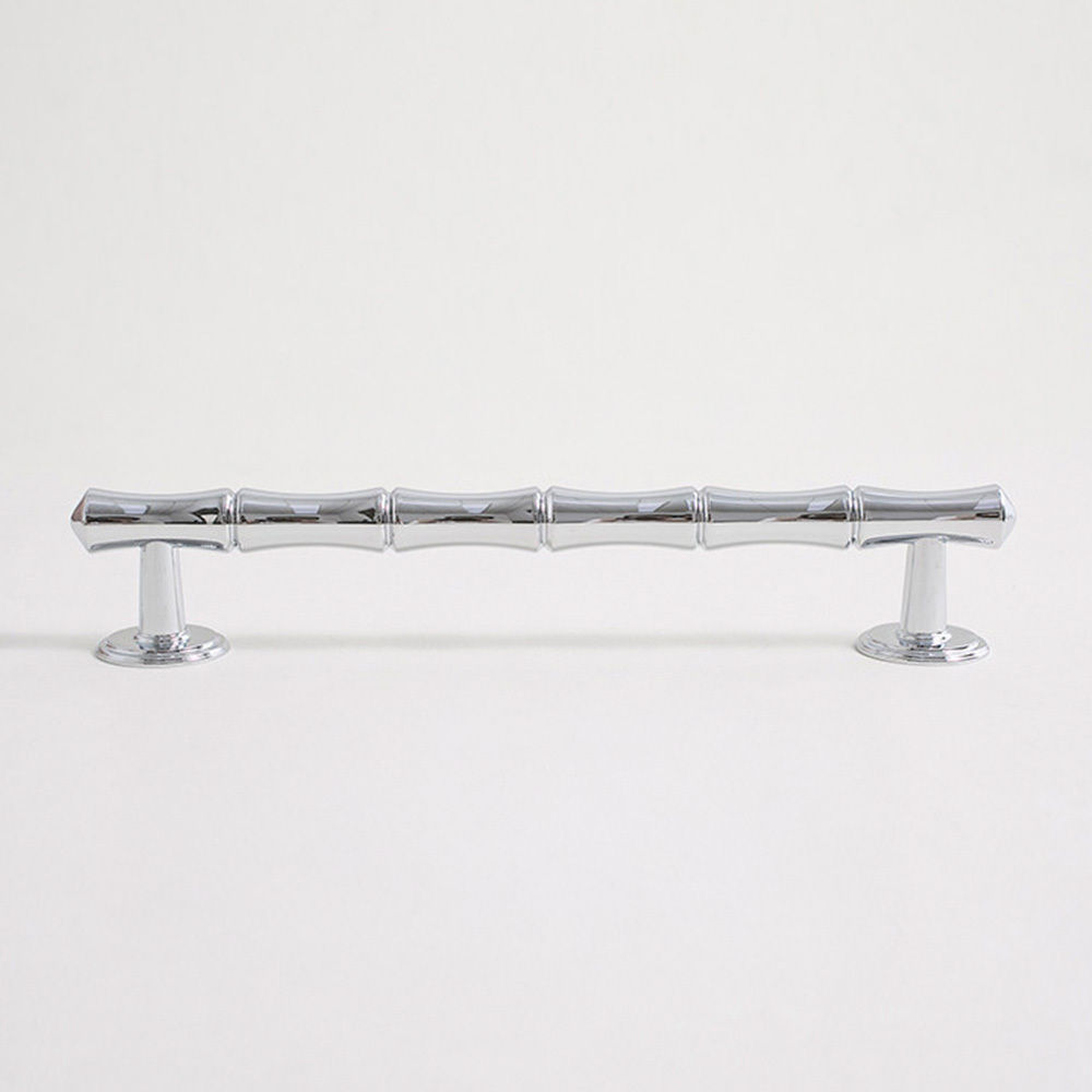 Light French Bamboo Polished Brass Drawer Pulls