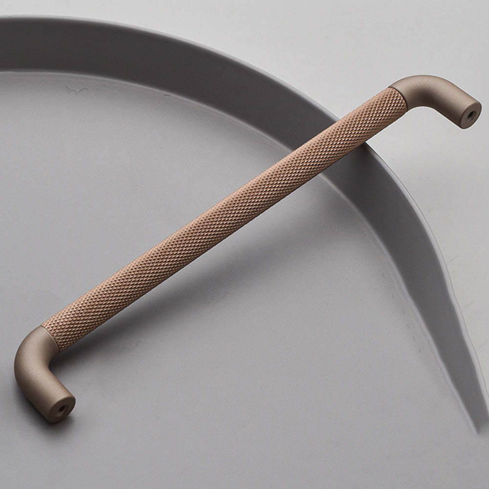 Modern Long Texture Brown Gray Cupboard Cabinet Pulls Handles -Homdiy