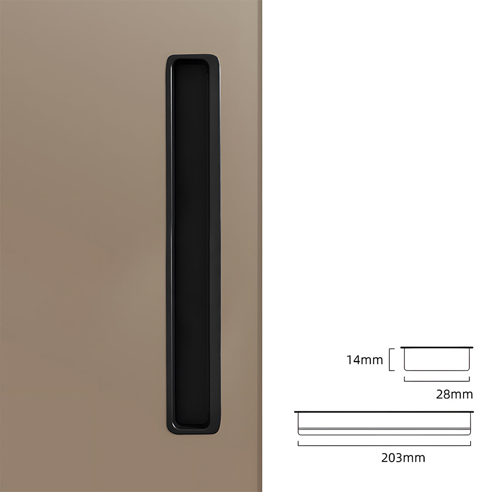 Modern Slotted Recessed Concealed Sliding Door Cabinet Handles