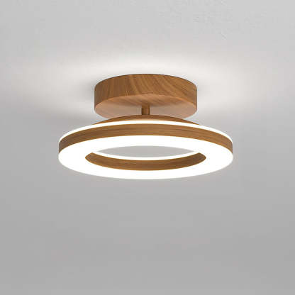 Lampsmodern Ceiling Lamp Acrylic Circle Wood LED Hallway Ceiling Light
