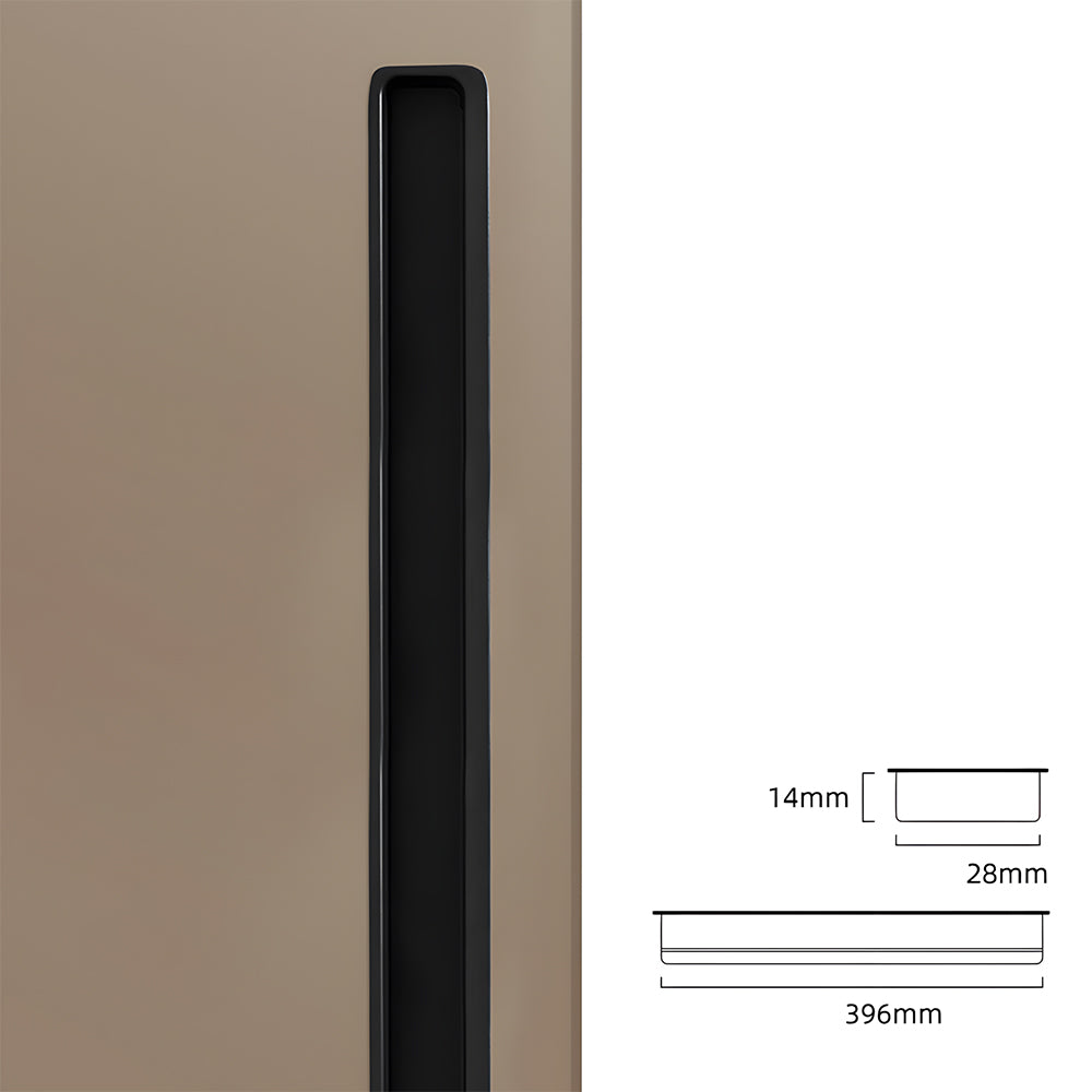 Modern Slotted Recessed Concealed Sliding Door Cabinet Handles