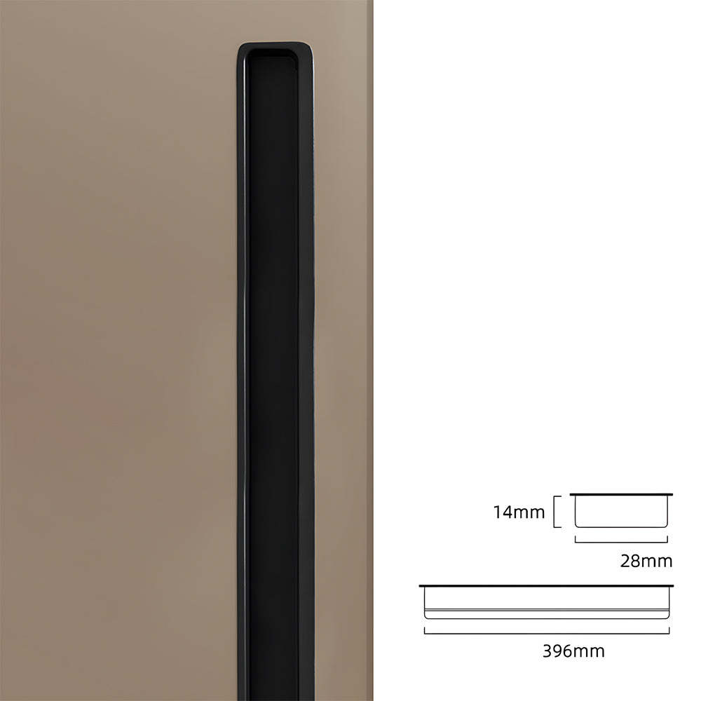 Modern Slotted Recessed Concealed Sliding Door Cabinet Handles