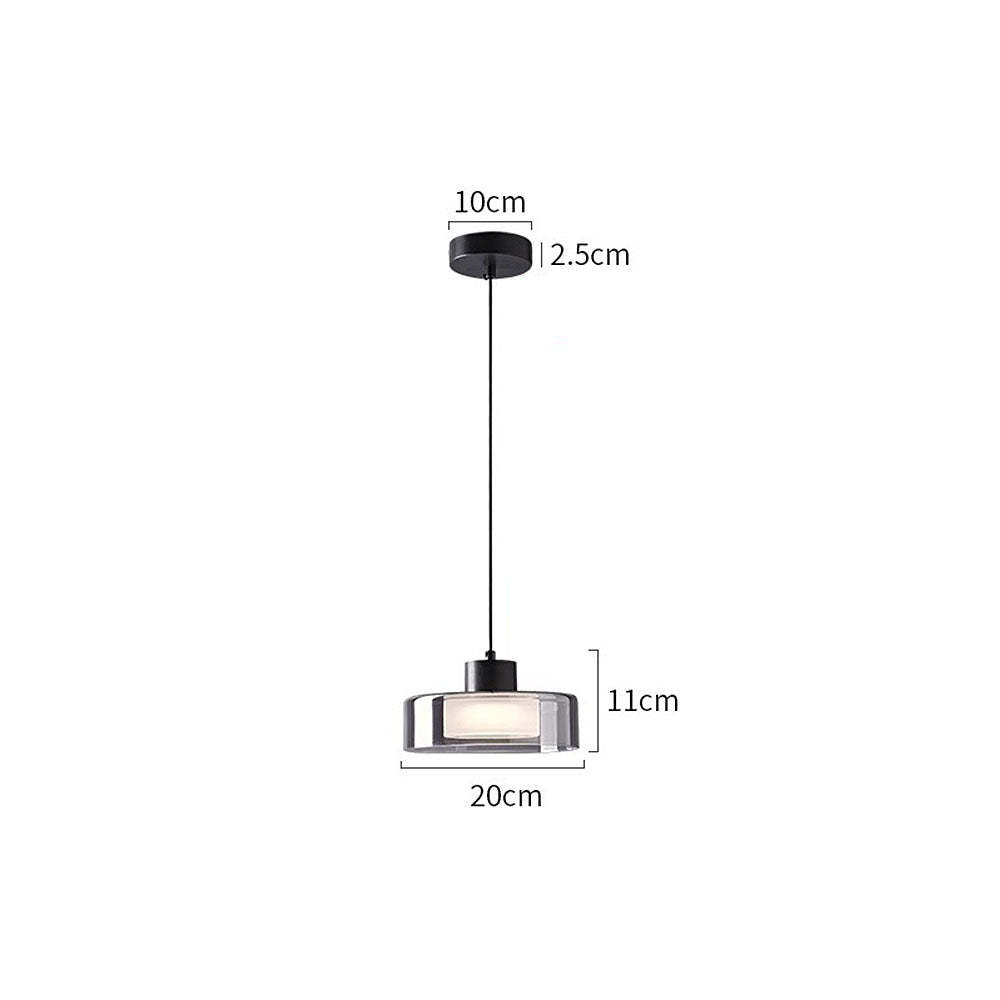 Nordic Black Glass LED Kitchen Island Pendant Light -Homdiy