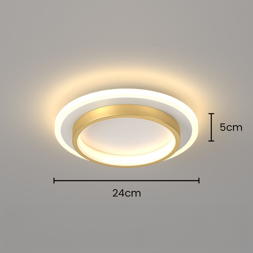 Art Deco Aluminum Acrylic LED Ceiling Light for Living Room