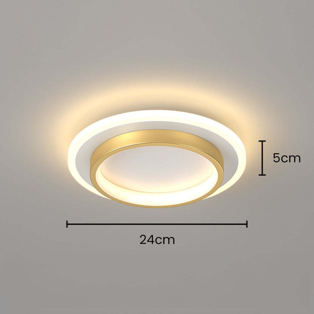 Art Deco Aluminum Acrylic LED Ceiling Light for Living Room