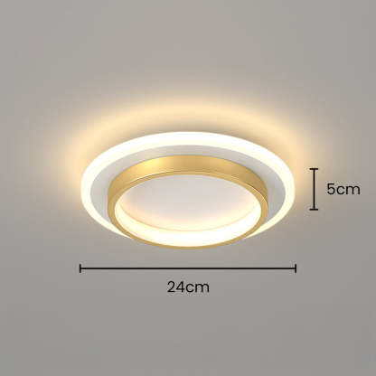 Art Deco Aluminum Acrylic LED Ceiling Light for Living Room