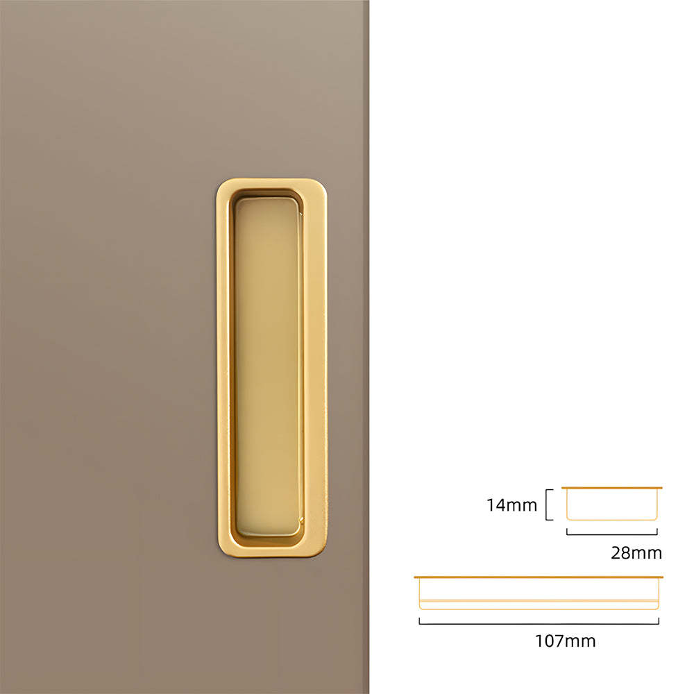 Modern Slotted Recessed Concealed Sliding Door Cabinet Handles