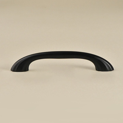 Modern Curved Black and Brass Arc Cabinet Pulls