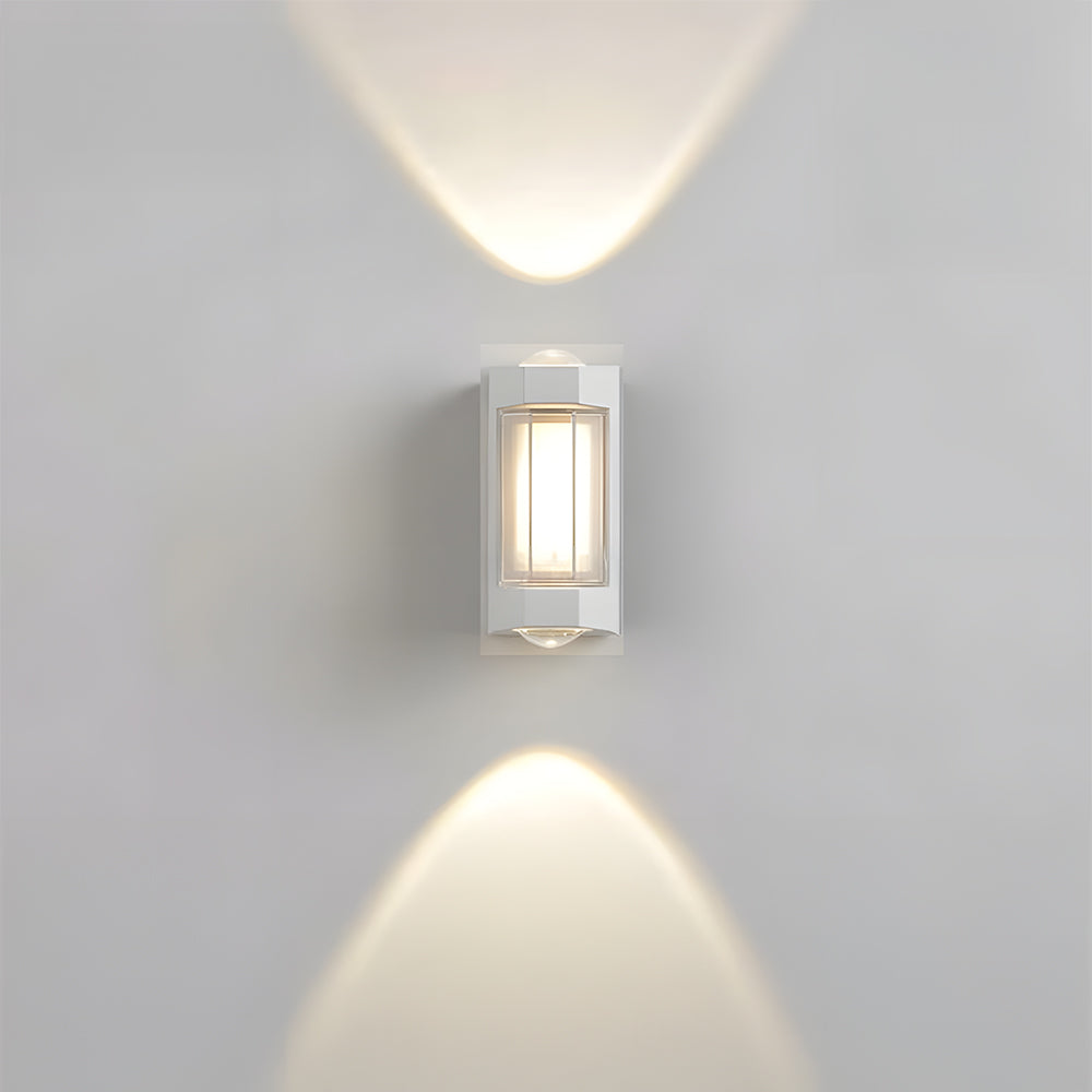 Black Up Down LED Aluminum Sconce Outdoor Wall Light