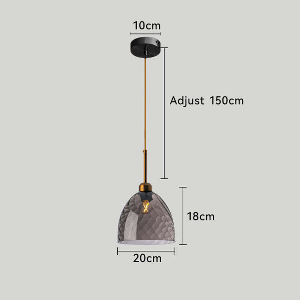 Ripple Glass Simple Dining Room Pendant Light