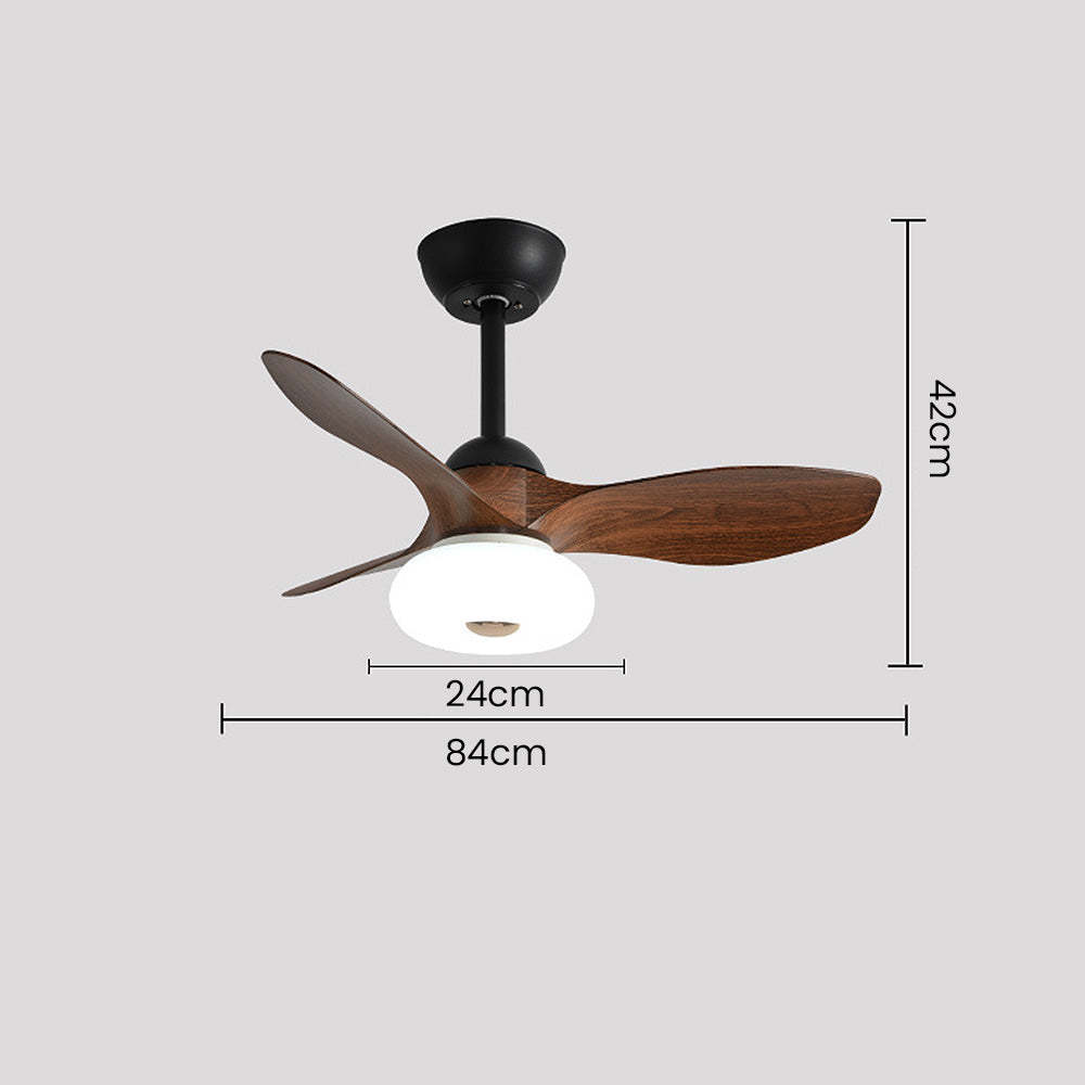 Nordic Simple Stylish Bedroom Flush Ceiling Fan With LED Light -Homdiy