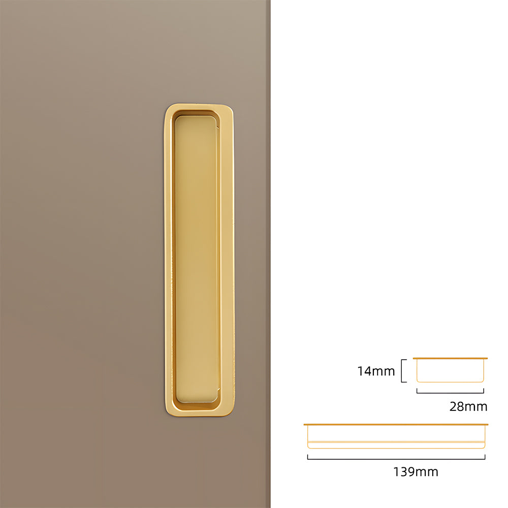 Modern Slotted Recessed Concealed Sliding Door Cabinet Handles