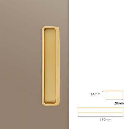 Modern Slotted Recessed Concealed Sliding Door Cabinet Handles