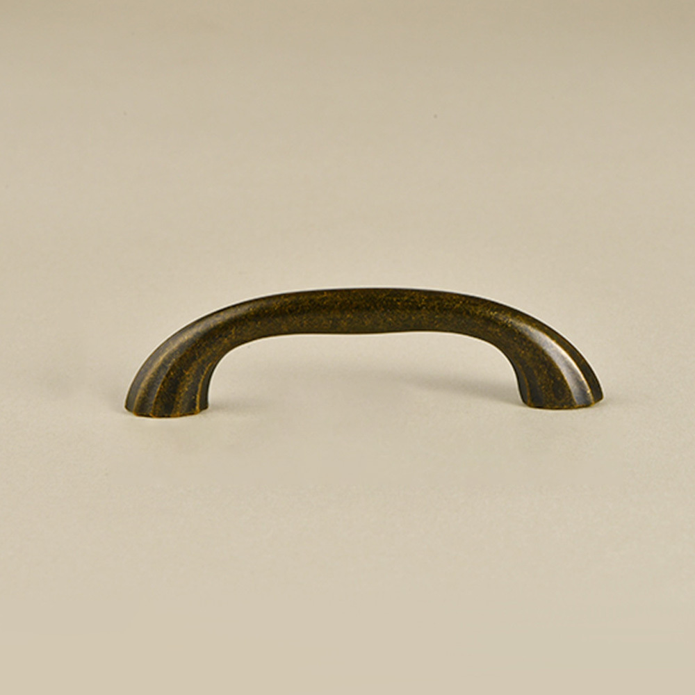 Modern Curved Black and Brass Arc Cabinet Pulls