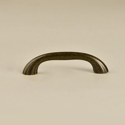 Modern Curved Black and Brass Arc Cabinet Pulls