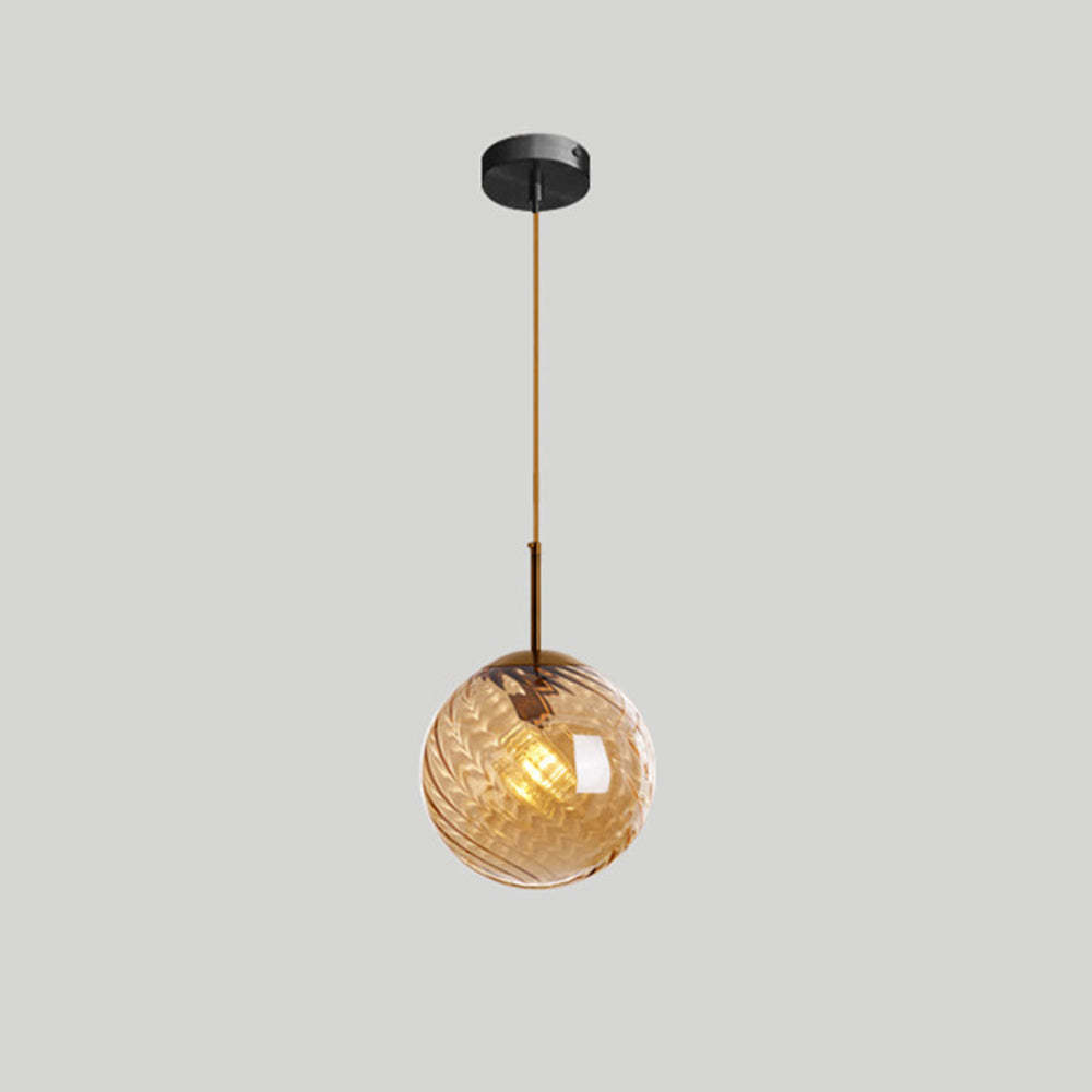 Ripple Glass Simple Dining Room Pendant Light
