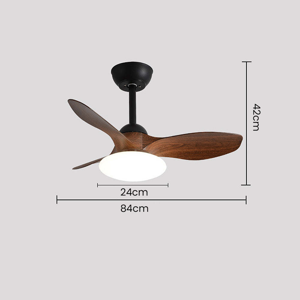 Nordic Simple Stylish Bedroom Flush Ceiling Fan With LED Light -Homdiy