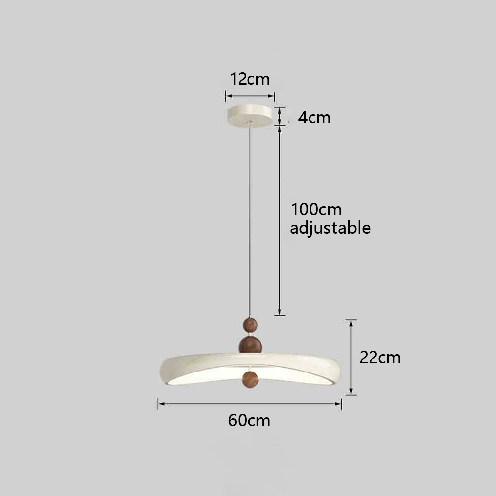 Wabi-Sabi Cream LED Dining Room Pendant Light