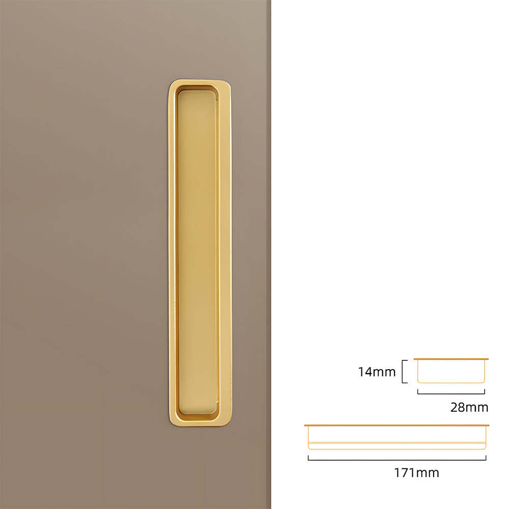 Modern Slotted Recessed Concealed Sliding Door Cabinet Handles