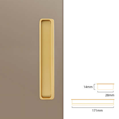 Modern Slotted Recessed Concealed Sliding Door Cabinet Handles