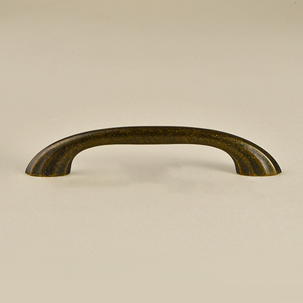 Modern Curved Black and Brass Arc Cabinet Pulls