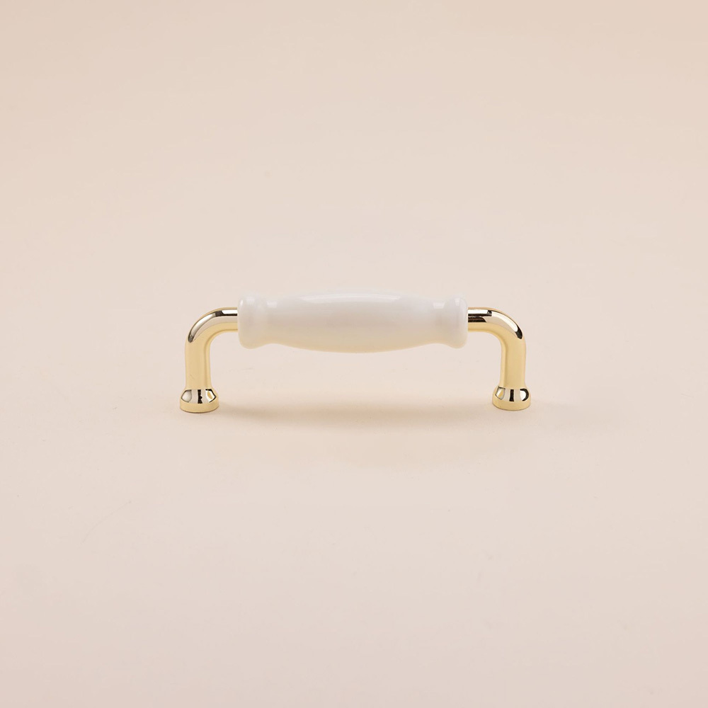 European Ceramic Zinc Alloy Bathroom Drawer Pulls