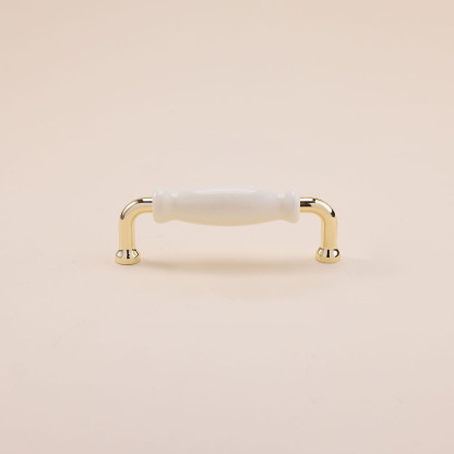 European Ceramic Zinc Alloy Bathroom Drawer Pulls