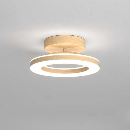 Acrylic Circle Wood LED Hallway Ceiling Light