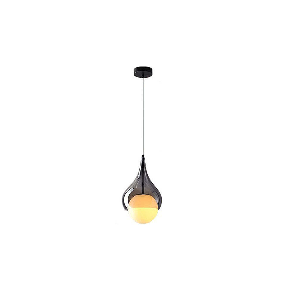 Nordic Black Glass LED Kitchen Island Pendant Light -Homdiy