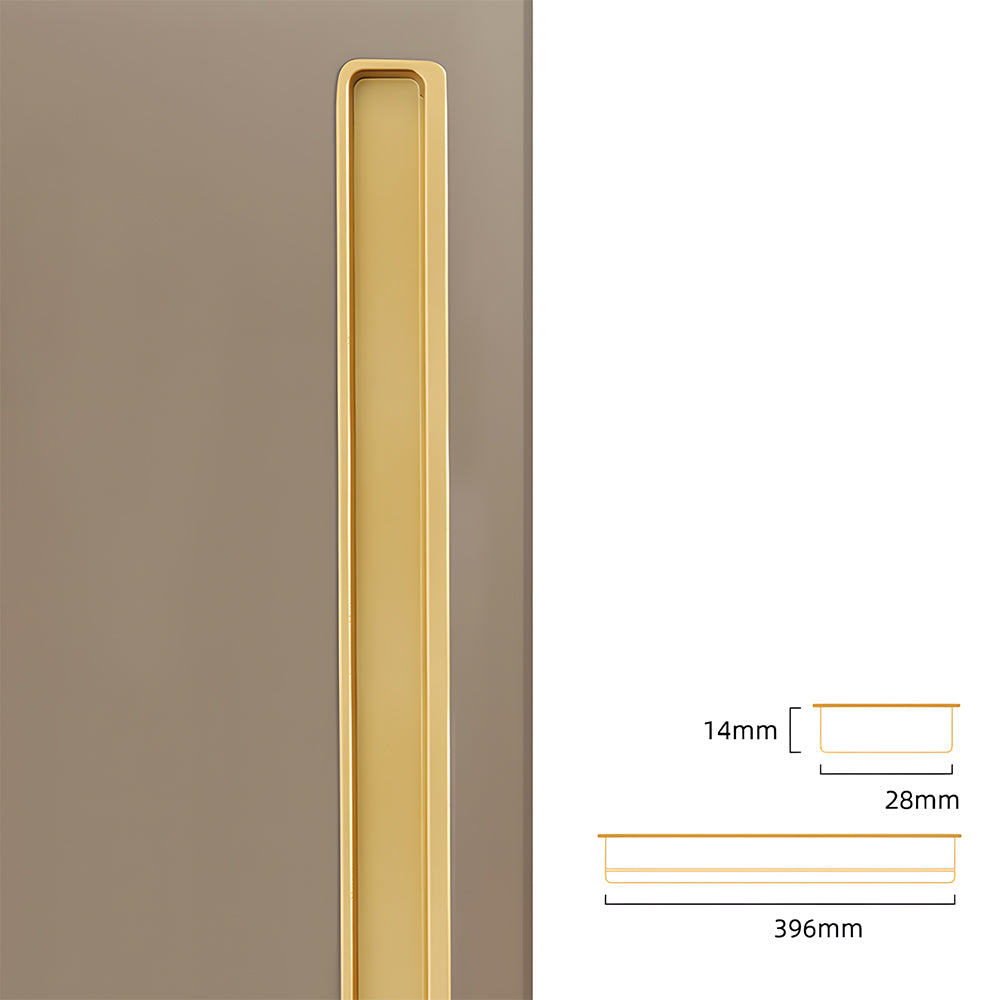 Modern Slotted Recessed Concealed Sliding Door Cabinet Handles