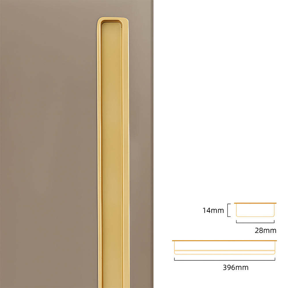 Modern Slotted Recessed Concealed Sliding Door Cabinet Handles