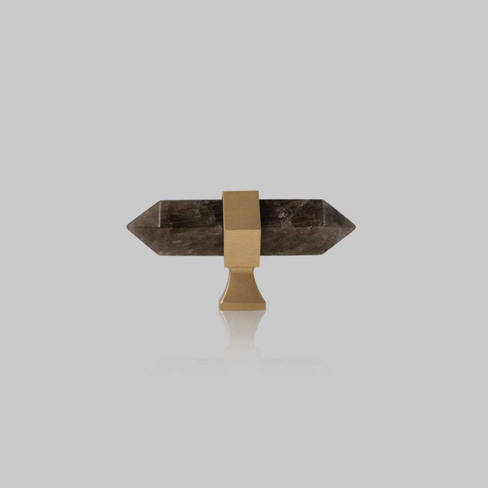 Nordic Natural Crystal Hexagonal Stone Drawer Pull