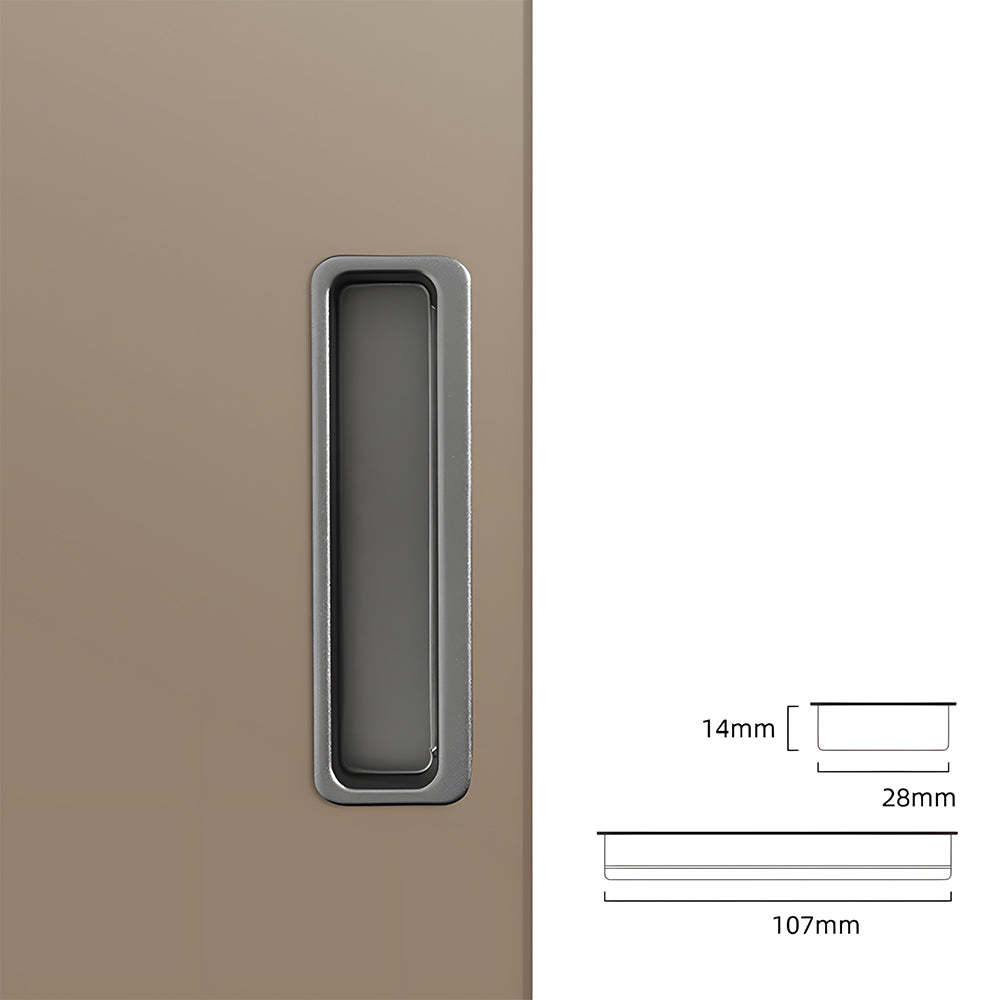 Modern Slotted Recessed Concealed Sliding Door Cabinet Handles