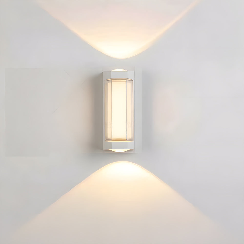 Black Up Down LED Aluminum Sconce Outdoor Wall Light