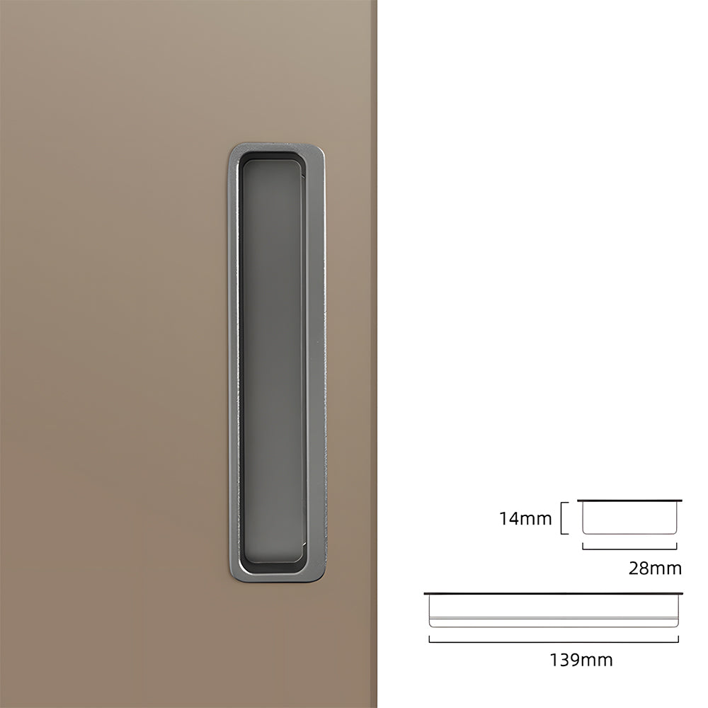 Modern Slotted Recessed Concealed Sliding Door Cabinet Handles