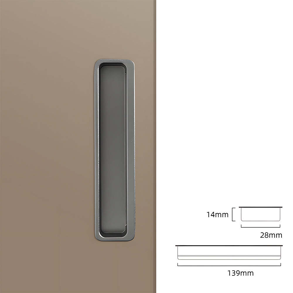 Modern Slotted Recessed Concealed Sliding Door Cabinet Handles