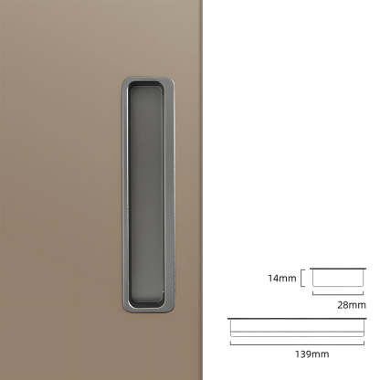Modern Slotted Recessed Concealed Sliding Door Cabinet Handles