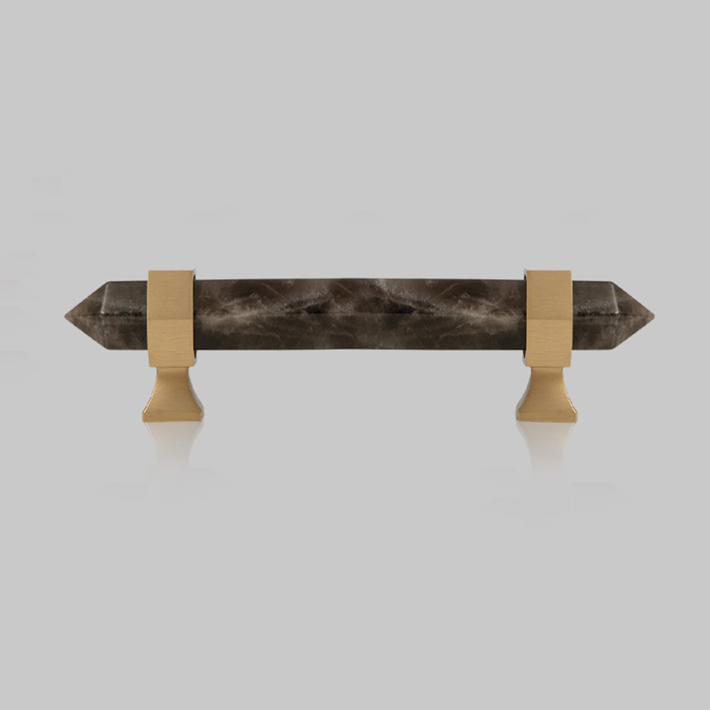 Nordic Natural Crystal Hexagonal Stone Drawer Pull