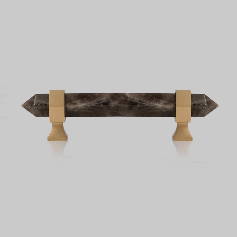 Nordic Natural Crystal Hexagonal Stone Drawer Pull