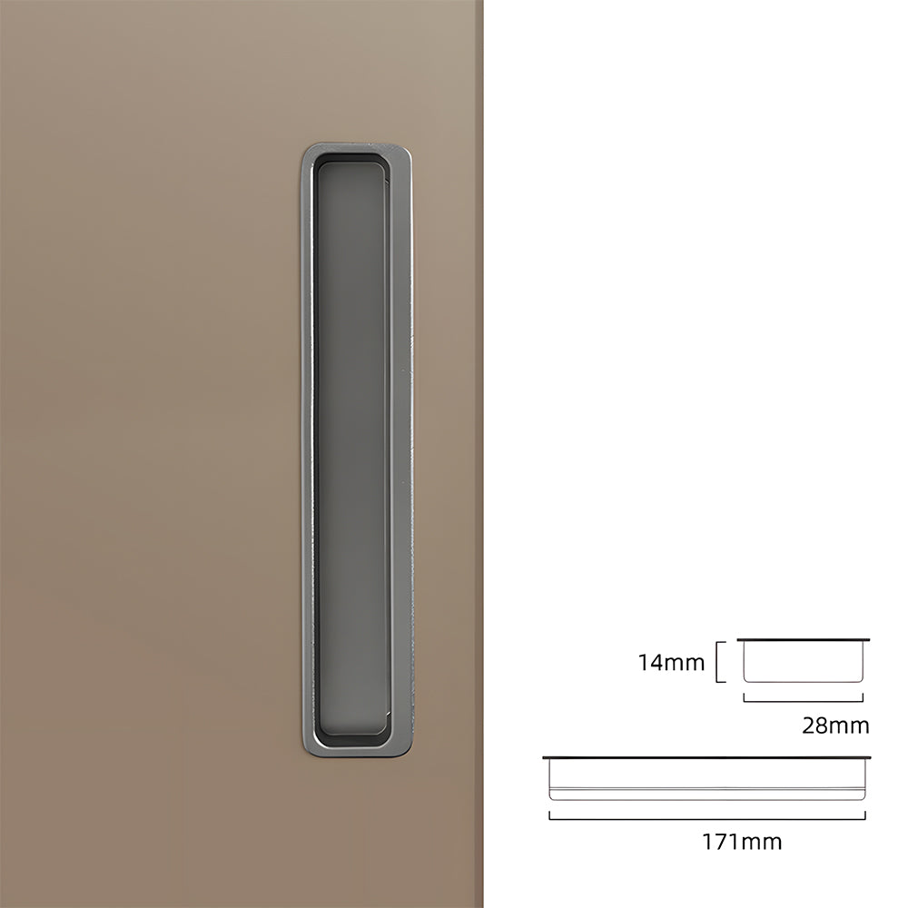 Modern Slotted Recessed Concealed Sliding Door Cabinet Handles