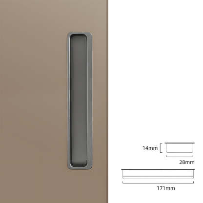 Modern Slotted Recessed Concealed Sliding Door Cabinet Handles
