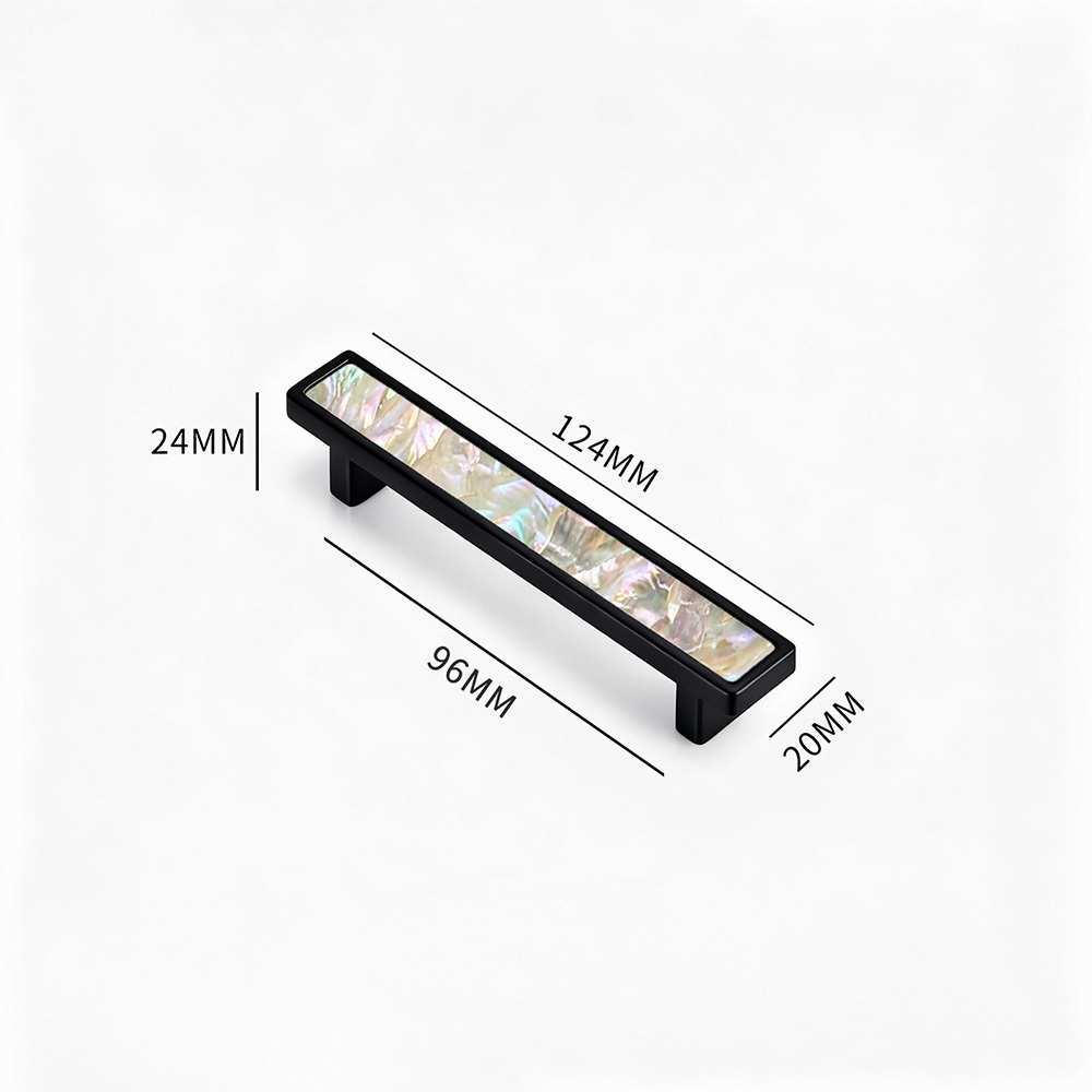 Luxury Natural Shell White Cabinet Pulls Brass Drawer Knobs