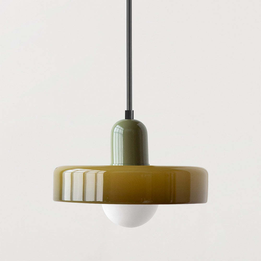 Modern Bauhaus Stained Glass Rod Pendant Light -Homdiy