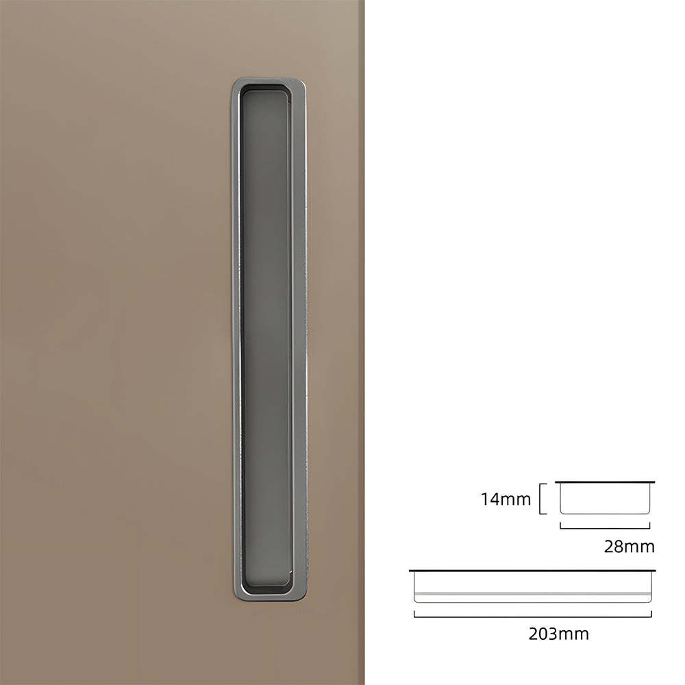 Modern Slotted Recessed Concealed Sliding Door Cabinet Handles