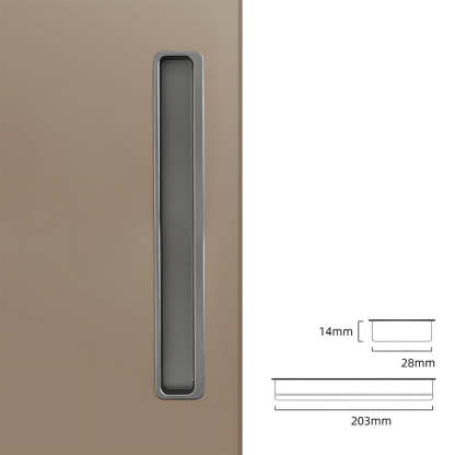 Modern Slotted Recessed Concealed Sliding Door Cabinet Handles