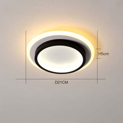 Art Deco Aluminum Acrylic LED Ceiling Light for Living Room