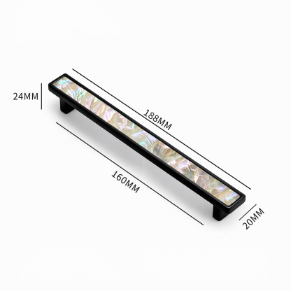 Luxury Natural Shell White Cabinet Pulls Brass Drawer Knobs