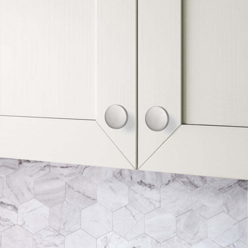 30 Pack Modern Cabinet Knobs Brushed Nickel Round Kitchen