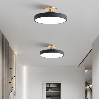Set of 2 Circular LED Dimmable Ceiling Lights For Bedroom with Remote Control