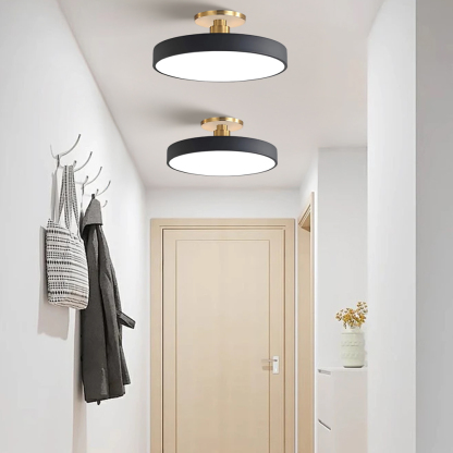 Set of 2 Circular LED Dimmable Ceiling Lights For Bedroom with Remote Control